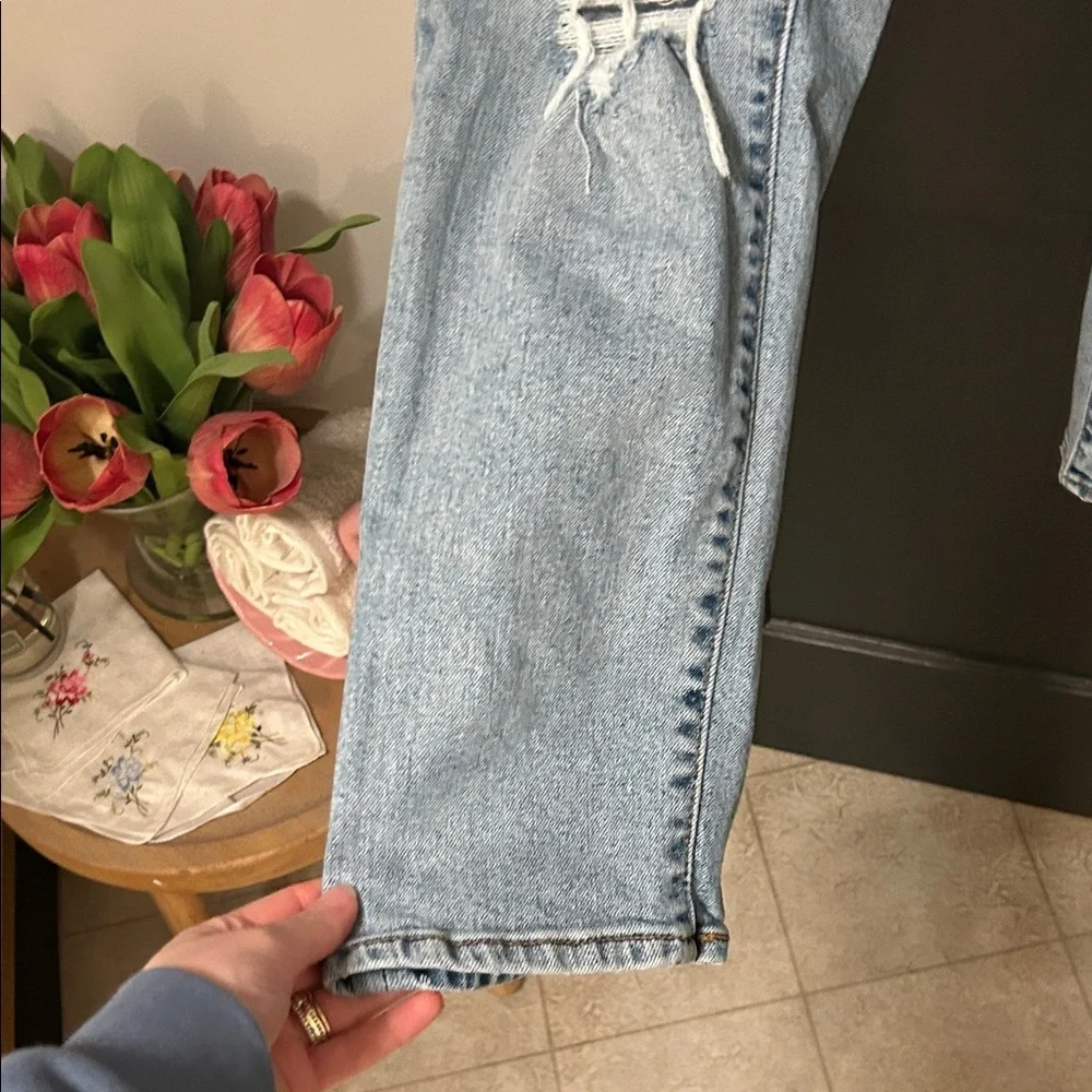 Levi’s Light Blue Distressed Wedgie Straight Jeans - Picture 4 of 6